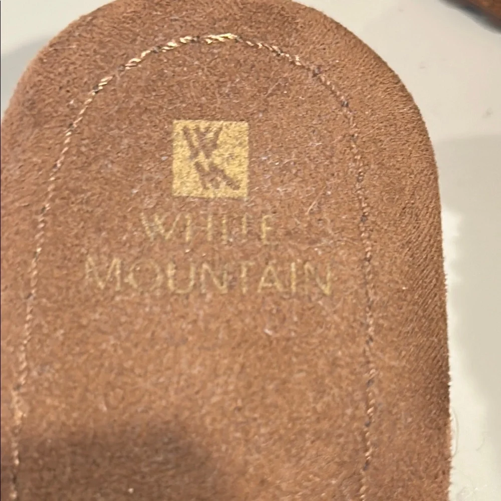 White Mountain Brown Suede Mules with Cream Shearling - Picture 5 of 12